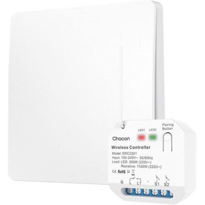 Non communiqué Set module éclairage et interrupteur CHACON 54666 Sans fil Sans piles - Publicité Non communiqué Set module éclairage et interrupteur CHACON 54666 Sans fil Sans piles - Publicité