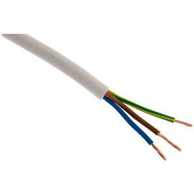 Zenitech Câble d'alimentation - 10m, Blanc - Power Cable - Publicité Zenitech Câble d'alimentation - 10m, Blanc - Power Cable - Publicité
