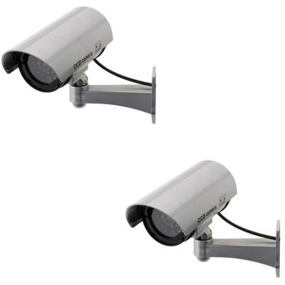 Non communiqué Otio - Lot de 2 caméras surveillance factices LED intérieur/extérieur - Publicité Non communiqué Otio - Lot de 2 caméras surveillance factices LED intérieur/extérieur - Publicité