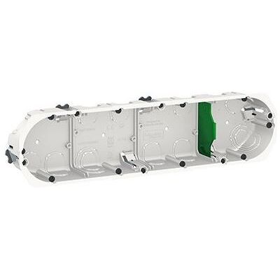 Schneider Electric Boîte d'encastrement Multifix - 4 postes - Blanc Blanc - Publicité Schneider Electric Boîte d'encastrement Multifix - 4 postes - Blanc Blanc - Publicité