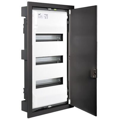 Non communiqué Solera - Coffret modulaire encastré métal anthracite 3 rangées - Publicité Non communiqué Solera - Coffret modulaire encastré métal anthracite 3 rangées - Publicité