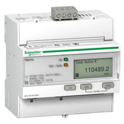 Compteur d'énergie triphasé Schneider Electric iEM3000 - Multitarif - BACnet - Publicité Compteur d'énergie triphasé Schneider Electric iEM3000 - Multitarif - BACnet - Publicité