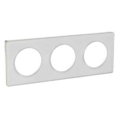 Schneider Electric Plaque Odace Touch - Translucide blanc avec liseré blanc - Triple horizontale / verticale 71mm blanc - Publicité Schneider Electric Plaque Odace Touch - Translucide blanc avec liseré blanc - Triple horizontale / verticale 71mm blanc - Publicité