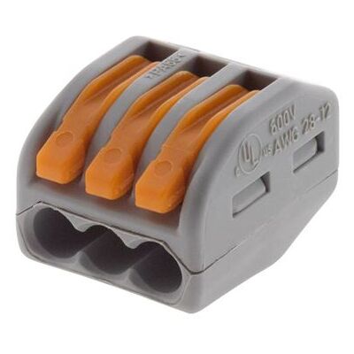 Terminal WAGO S222 - Pack de 15, Fils rigides/flexibles, 3 Entrées - Publicité Terminal WAGO S222 - Pack de 15, Fils rigides/flexibles, 3 Entrées - Publicité