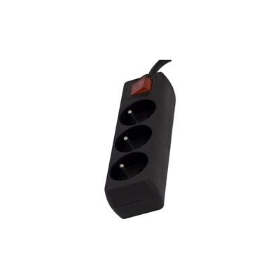 CHACON Bloc multiprise avec interrupteur 3 prises 16A 1,5m noir Noir - Publicité CHACON Bloc multiprise avec interrupteur 3 prises 16A 1,5m noir Noir - Publicité