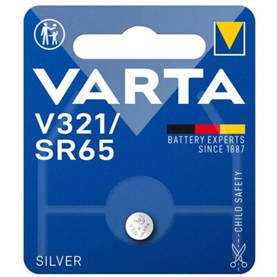 Pile bouton oxyde d'argent Varta V321 - 16mAh - Publicité Pile bouton oxyde d'argent Varta V321 - 16mAh - Publicité