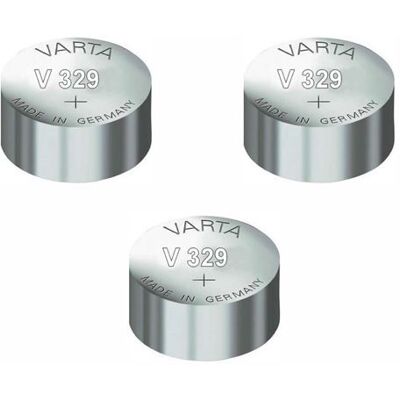 Varta 3 Piles oxyde argent V329 SR731SW Argent - Publicité Varta 3 Piles oxyde argent V329 SR731SW Argent - Publicité