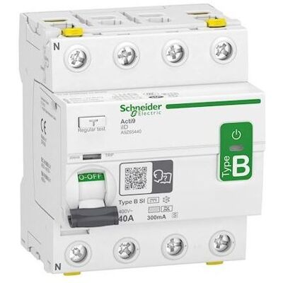 Schneider Electric A9Z66440 Interrupteur différentiel à courant résiduel Interrupteur différentiel sensible tous courants B 40 A 0.5 A - Publicité Schneider Electric A9Z66440 Interrupteur différentiel à courant résiduel Interrupteur différentiel sensible tous courants B 40 A 0.5 A - Publicité