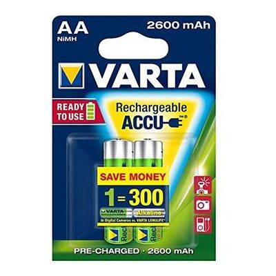 Non communiqué VARTA Blister de 2 Piles Ready to Use AA (Mignon)/HR6/5716 -2600 mAh NiMH 1,2V - Publicité Non communiqué VARTA Blister de 2 Piles Ready to Use AA (Mignon)/HR6/5716 -2600 mAh NiMH 1,2V - Publicité