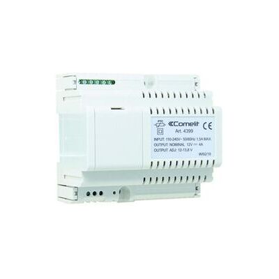 Comelit 4399 Alimentation électrique - 12VDC 4A - Rail DIN - Publicité Comelit 4399 Alimentation électrique - 12VDC 4A - Rail DIN - Publicité