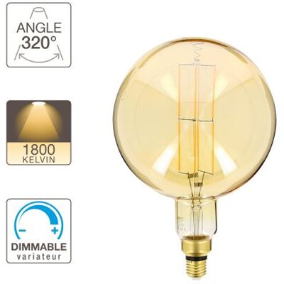 Xanlite Ampoule LED PS160 - cuLot E27 - vintage géante filament - Publicité Xanlite Ampoule LED PS160 - cuLot E27 - vintage géante filament - Publicité