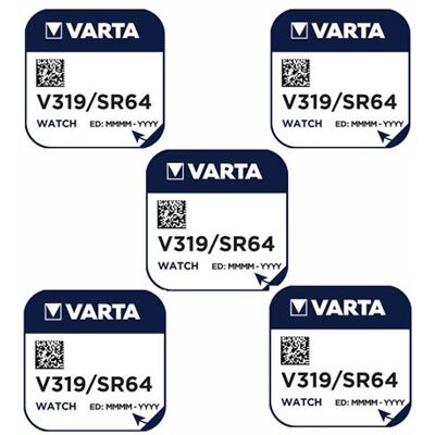 Varta 5 Piles oxyde argent V319 -SR527SW Argent - Publicité Varta 5 Piles oxyde argent V319 -SR527SW Argent - Publicité