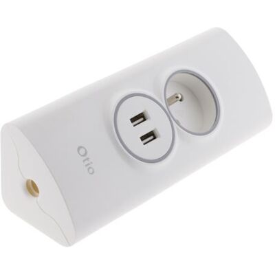 Otio - Multiprise d'angle 2P 16A + 2 USB à câbler - Blanc Blanc - Publicité Otio - Multiprise d'angle 2P 16A + 2 USB à câbler - Blanc Blanc - Publicité