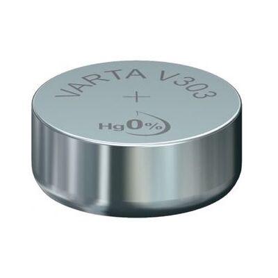 1 Pile oxyde argent V303 SR44SW VARTA Argent - Publicité 1 Pile oxyde argent V303 SR44SW VARTA Argent - Publicité