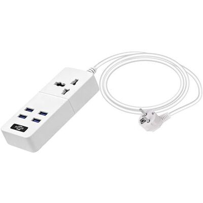 Non communiqué Multiprise 2500W avec 4 Ports USB DC 5V et Prise Universelle Blanc Avizar Blanc Blanc - Publicité Non communiqué Multiprise 2500W avec 4 Ports USB DC 5V et Prise Universelle Blanc Avizar Blanc Blanc - Publicité