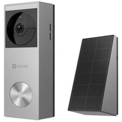 EZVIZ HP3 Pro - Sonnette vidéo 2K avec panneau solaire - Gris - Publicité EZVIZ HP3 Pro - Sonnette vidéo 2K avec panneau solaire - Gris - Publicité