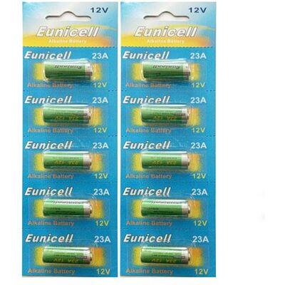 Non communiqué Pack de 10 Piles A23 Alcaline 12V 23A, LRV08, L1028, RVO8, MS21, MN21, E23A, K23A, V23GA, GP23A, 8LR932, 8LR23, VR22, 8F10R, EL12 - IRIOS - - Publicité Non communiqué Pack de 10 Piles A23 Alcaline 12V 23A, LRV08, L1028, RVO8, MS21, MN21, E23A, K23A, V23GA, GP23A, 8LR932, 8LR23, VR22, 8F10R, EL12 - IRIOS - - Publicité