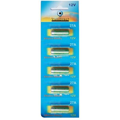 Non communiqué Lot de 5 Piles Alcaline 12V type 27A, compatibles A27/A27BP/A27S/AG27/GP27/GP27A/L828/MN27/R27A - Visiodirect - - Publicité Non communiqué Lot de 5 Piles Alcaline 12V type 27A, compatibles A27/A27BP/A27S/AG27/GP27/GP27A/L828/MN27/R27A - Visiodirect - - Publicité