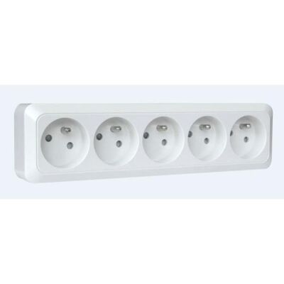 Générique Bloc A Câbler Celesta Blanc - 5 Prises 2 Pôles + Terre Blanc - Publicité Générique Bloc A Câbler Celesta Blanc - 5 Prises 2 Pôles + Terre Blanc - Publicité