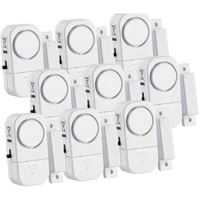 VisorTech : 9 mini alarmes pour portes et fenêtres Blanc - Publicité VisorTech : 9 mini alarmes pour portes et fenêtres Blanc - Publicité