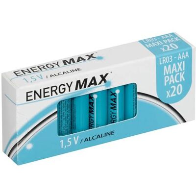 Non communiqué Energy Max - Lot de 20 Piles LR03 "Alcaline" 4cm Bleu Bleu - Publicité Non communiqué Energy Max - Lot de 20 Piles LR03 "Alcaline" 4cm Bleu Bleu - Publicité