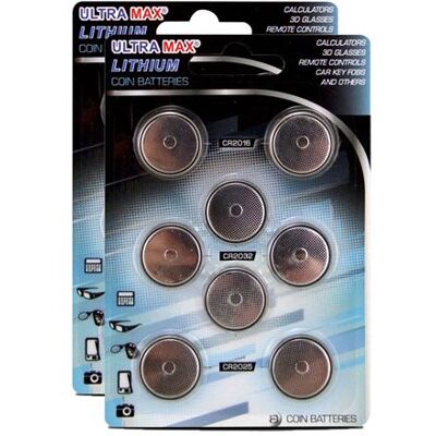Non communiqué Lot de 16 piles bouton au lithium 3V 2 x CR2016 2 x CR2025 4 x CR2032, assortiment de 8 piles pour montres calculatrice - JUANIO - - Publicité Non communiqué Lot de 16 piles bouton au lithium 3V 2 x CR2016 2 x CR2025 4 x CR2032, assortiment de 8 piles pour montres calculatrice - JUANIO - - Publicité