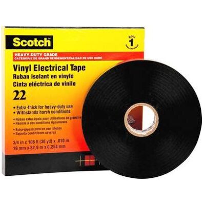 Non communiqué Scotch SCOTCH22-50X33 Ruban isolant Scotch® noir (L x l) 33 m x 50 mm Noir - Publicité Non communiqué Scotch SCOTCH22-50X33 Ruban isolant Scotch® noir (L x l) 33 m x 50 mm Noir - Publicité