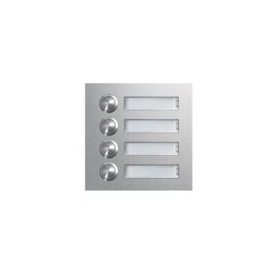 Hager Module d'appel 4 boutons poussoirs rond avec porte-nom LED (REN004X) - Publicité Hager Module d'appel 4 boutons poussoirs rond avec porte-nom LED (REN004X) - Publicité
