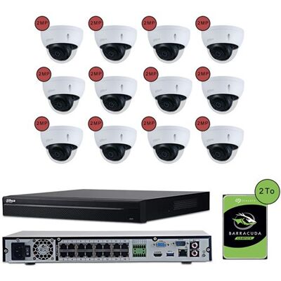 Panasonic KOMELEC Pack de vidéosurveillance ip poe 12 caméras dôme 2 mp - 15 jours d'enregistrement Blanc - Publicité Panasonic KOMELEC Pack de vidéosurveillance ip poe 12 caméras dôme 2 mp - 15 jours d'enregistrement Blanc - Publicité