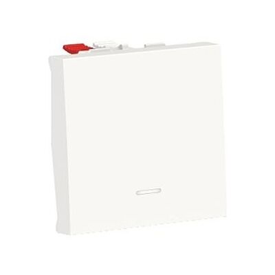 Schneider Electric Bouton-poussoir avec voyant NO Unica - 2 modules - 10A - Blanc blanc - Publicité Schneider Electric Bouton-poussoir avec voyant NO Unica - 2 modules - 10A - Blanc blanc - Publicité