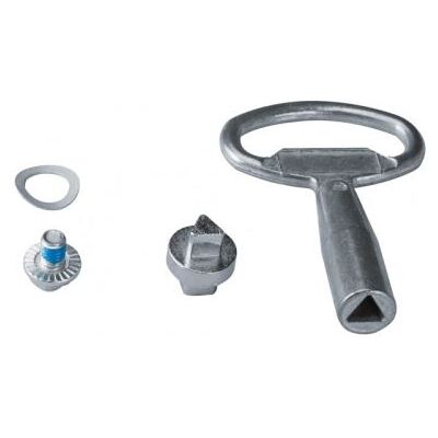 Hager Serrure triangle mâle 7mm chromée + clé IP5-6 pour coffret vega D et univers (FZ502) - Publicité Hager Serrure triangle mâle 7mm chromée + clé IP5-6 pour coffret vega D et univers (FZ502) - Publicité
