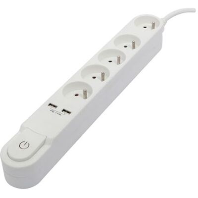 Non communiqué Chacon - Multiprise Design 5x16A + 2xUSB 1,5m - blanc Blanc - Publicité Non communiqué Chacon - Multiprise Design 5x16A + 2xUSB 1,5m - blanc Blanc - Publicité