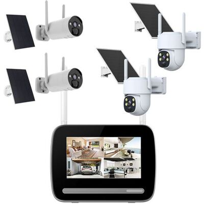 Non communiqué KIT écran 7″ enregistreur 4MP ULTRA HD + 4 Caméras rechargeables (2x PT) + 4 Panneaux solaire - Publicité Non communiqué KIT écran 7″ enregistreur 4MP ULTRA HD + 4 Caméras rechargeables (2x PT) + 4 Panneaux solaire - Publicité