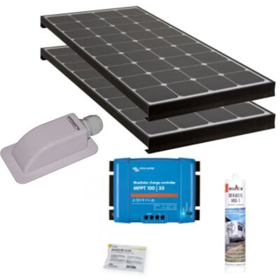 Non communiqué Pack ANTARION BLACK BOOSTER 2x Panneaux Solaires 120W + Régulateur solaire VICTRON 30A - Publicité Non communiqué Pack ANTARION BLACK BOOSTER 2x Panneaux Solaires 120W + Régulateur solaire VICTRON 30A - Publicité