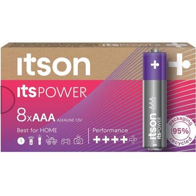Non communiqué ITSON Pack de 8 Piles Alcalines LR03/AAA 1,5V ItsPOWER - Publicité Non communiqué ITSON Pack de 8 Piles Alcalines LR03/AAA 1,5V ItsPOWER - Publicité