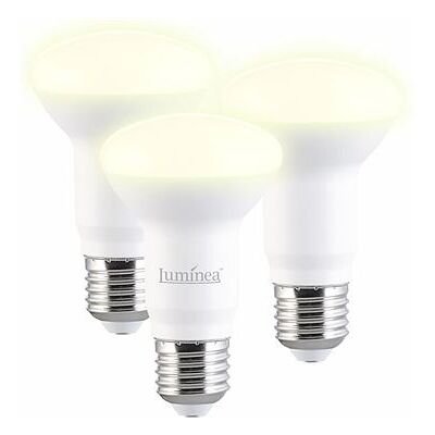 Non communiqué Luminea : 3 ampoules LED à réflecteur E27 - 7 W - 630 lm - Blanc chaud Blanc chaud - Publicité Non communiqué Luminea : 3 ampoules LED à réflecteur E27 - 7 W - 630 lm - Blanc chaud Blanc chaud - Publicité