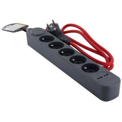 Non communiqué Chacon - Bloc multiprise 5x16A + 2 USB + interrupteur - Publicité Non communiqué Chacon - Bloc multiprise 5x16A + 2 USB + interrupteur - Publicité