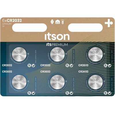 Itson - CR2032 - 6 piles - 3V - Pile bouton - Publicité Itson - CR2032 - 6 piles - 3V - Pile bouton - Publicité