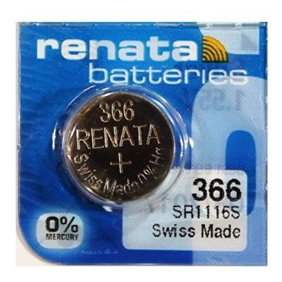 Renata Blister de 1 Pile bouton oxyde argent X366 SR1116SW Argent - Publicité Renata Blister de 1 Pile bouton oxyde argent X366 SR1116SW Argent - Publicité