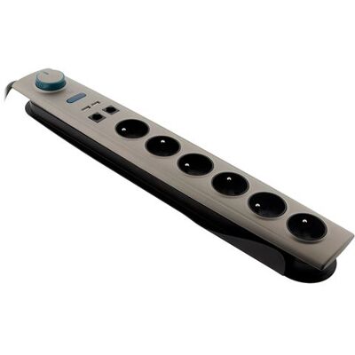 Otio - 6-outlet USB RJ11 - 2 ports USB - Power strip - Publicité Otio - 6-outlet USB RJ11 - 2 ports USB - Power strip - Publicité