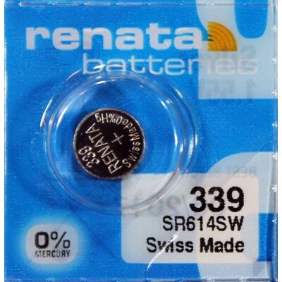 Renata X339 Pile bouton oxyde d'argent - 1,55V 11mAh - Publicité Renata X339 Pile bouton oxyde d'argent - 1,55V 11mAh - Publicité