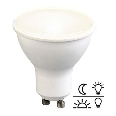 Non communiqué Luminea : Ampoule LED avec capteur de luminosité 5 W / 300 lm / GU10 - Blanc chaud Blanc chaud - Publicité Non communiqué Luminea : Ampoule LED avec capteur de luminosité 5 W / 300 lm / GU10 - Blanc chaud Blanc chaud - Publicité