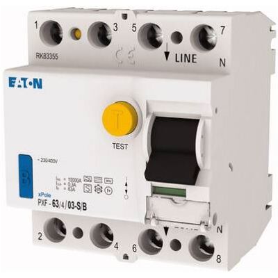 Eaton 300304 PXF-63/4/03-S/B Disjoncteur différentiel - Universel, 4 pôles, 63A - Publicité Eaton 300304 PXF-63/4/03-S/B Disjoncteur différentiel - Universel, 4 pôles, 63A - Publicité