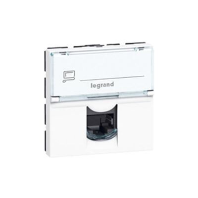 LEGRAND Prise RJ45 catégorie6A STP à blindage métal Mosaic 2 modules - blanc blanc - Publicité LEGRAND Prise RJ45 catégorie6A STP à blindage métal Mosaic 2 modules - blanc blanc - Publicité