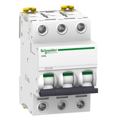 Schneider Electric A9F94310 Disjoncteur - 3P, 10A, Courbe C - Publicité Schneider Electric A9F94310 Disjoncteur - 3P, 10A, Courbe C - Publicité