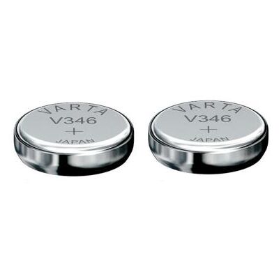 Varta 2 Piles oxyde argent V346 SR712SW 346 1,55V Argent - Publicité Varta 2 Piles oxyde argent V346 SR712SW 346 1,55V Argent - Publicité