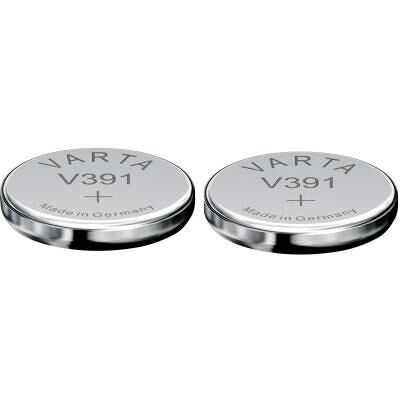 Varta 2 Piles oxyde argent V391 SR1120W SR55 391 1,55V Argent - Publicité Varta 2 Piles oxyde argent V391 SR1120W SR55 391 1,55V Argent - Publicité