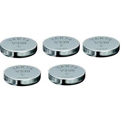 Varta 5 Piles oxyde argent V339 SR614SW 339 1,55V Argent - Publicité Varta 5 Piles oxyde argent V339 SR614SW 339 1,55V Argent - Publicité