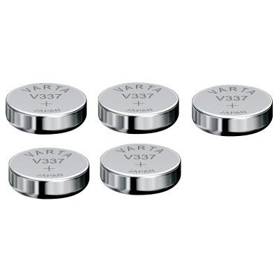 Varta 5 Piles oxyde argent V337 SR416SW 337 1,55V Argent - Publicité Varta 5 Piles oxyde argent V337 SR416SW 337 1,55V Argent - Publicité