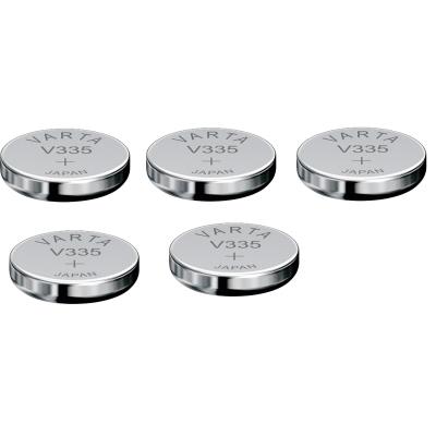 Varta 5 Piles oxyde argent V335 SR512SW 335 1,55V Argent - Publicité Varta 5 Piles oxyde argent V335 SR512SW 335 1,55V Argent - Publicité